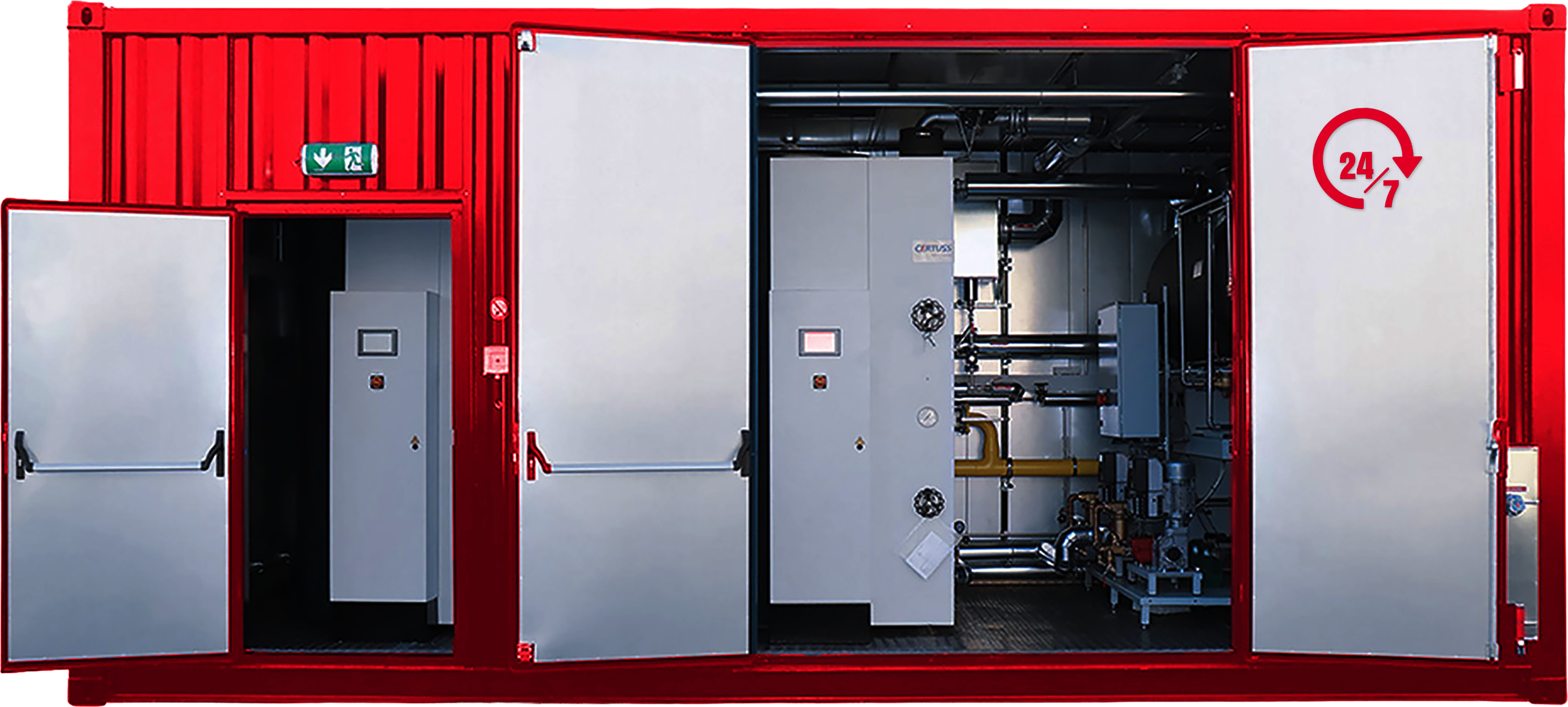 Industrial boiler container — fast-deploy rental unit