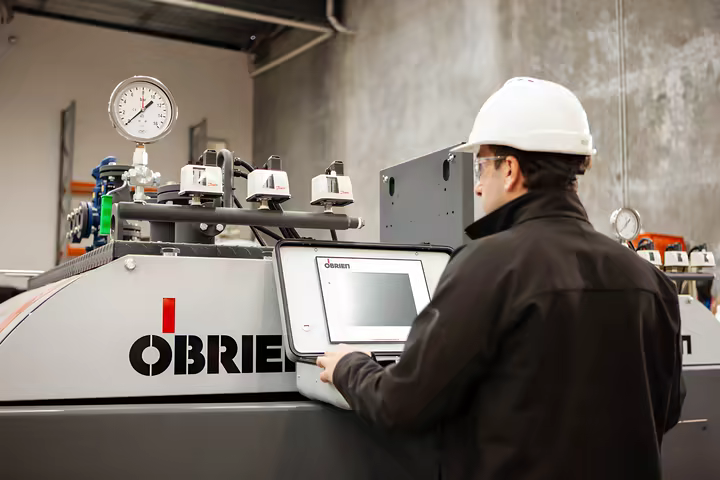 Boiler operator in industrial facility