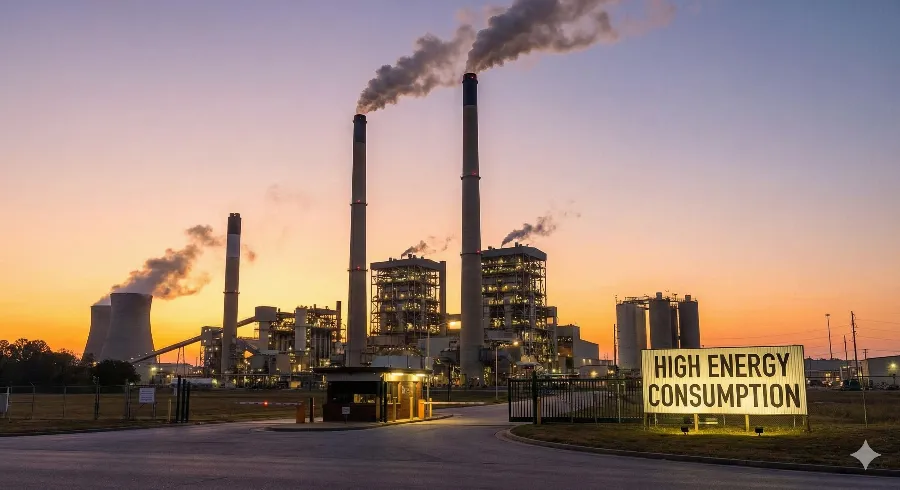 Industrial steam plant for food production
