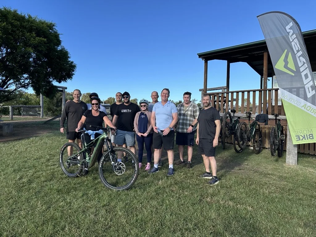 O’Brien team at a group ride day