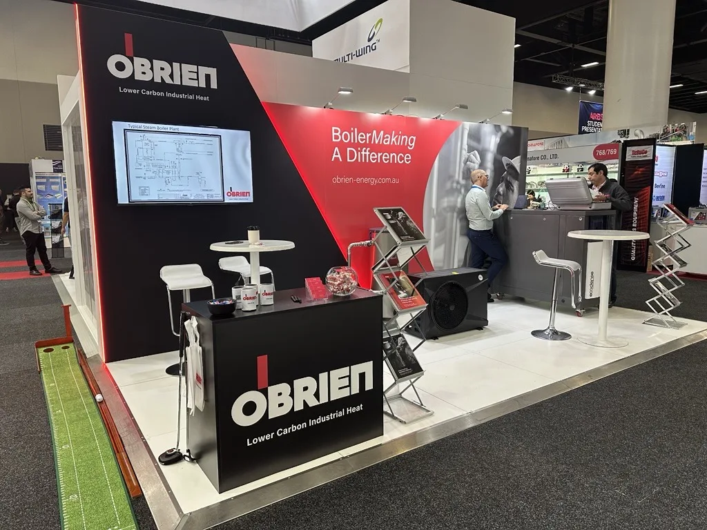 O’Brien exhibition stand at an industry trade show