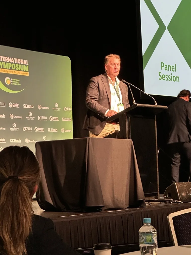 O’Brien representative speaking at an industry symposium