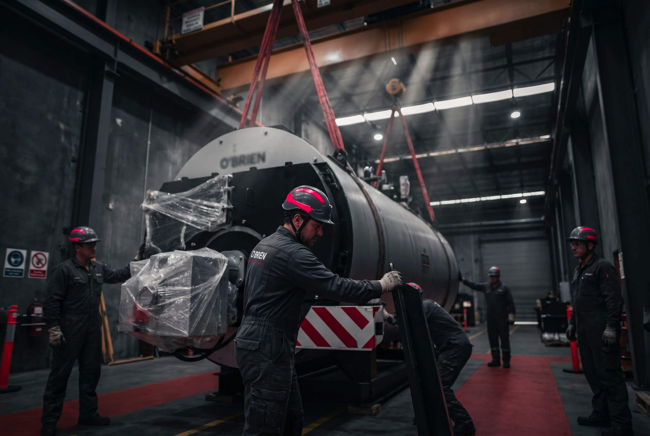 On-site boiler installation and commissioning