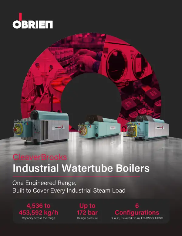 Cleaver Brooks Industrial Watertube Boilers brochure cover