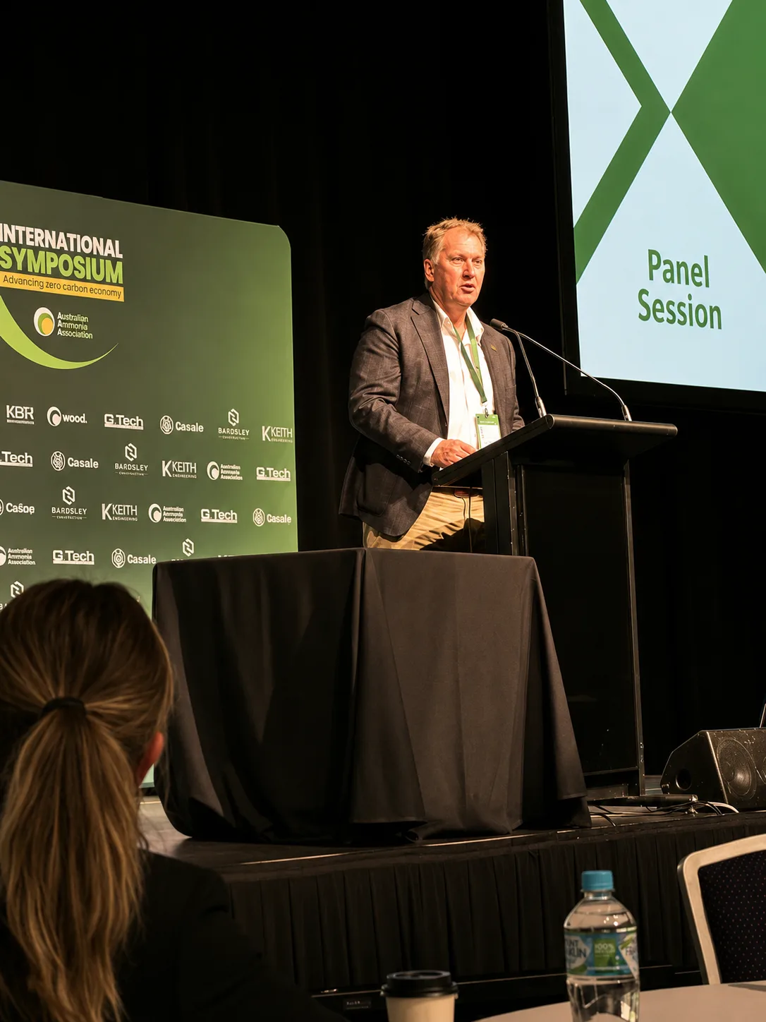 O’Brien representative speaking at an industry symposium